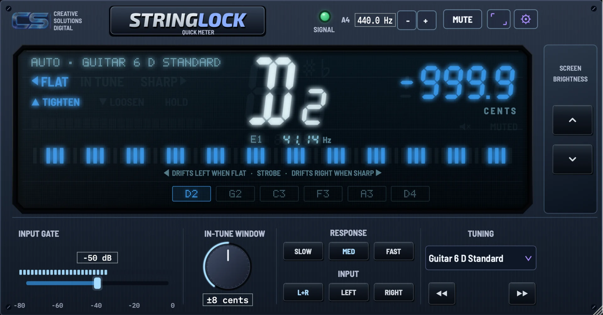 StringLock strobe locked target
