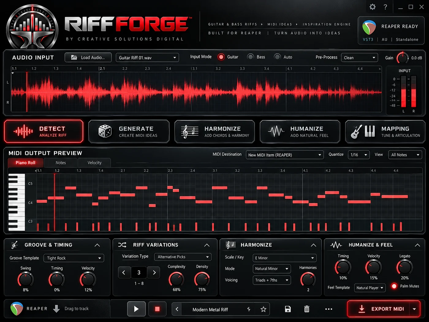 Riff Forge interface concept